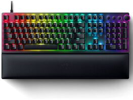 Razer - Huntsman V2 Full Size Wired Optical Purple Clicky Switch Gaming Keyboard with Chroma RGB Backlighting - Black
