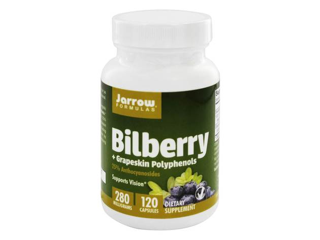 Jarrow Formulas - Bilberry + Grapeskin Polyphenols 280 mg. - 120 Vegetarian Capsules