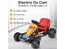 Goplus Electric Powered Go Kart Kids Ride On Car 4 Wheel Racer Buggy Toy Outdoor Red 