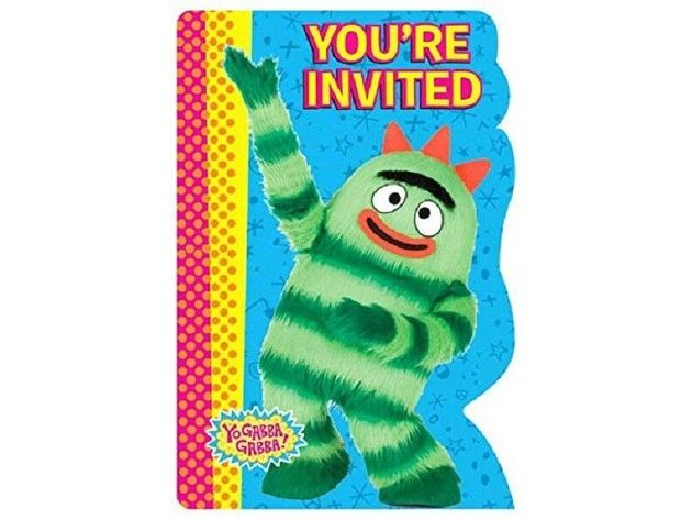 Yo Gabba Gabba Invitations with Save the Date Cards and Seals