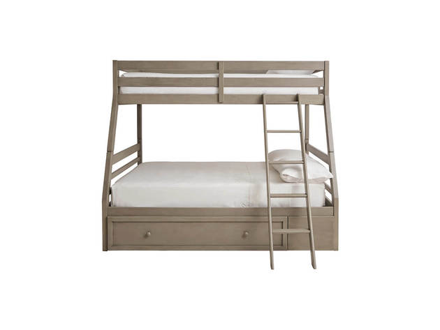 Ashley Signature Design B73358S Lettner Twin over Full Bunk Bed with Ladder - Light Gray