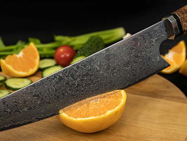 Seido™ Kiritsuke 8.5" Damascus Chef Knife (Sapphire Blue)