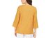 JM Collection Women's Collection Button-Sleeve Crinkle Top Gold Size Medium