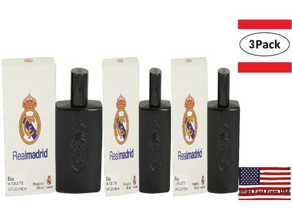 3 Pack Real Madrid Black by Air Val International Eau De ...