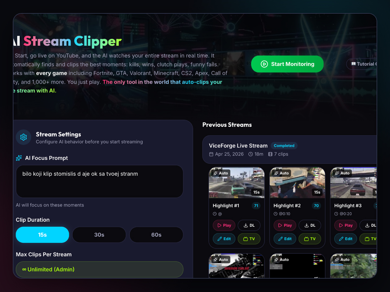 ViceForge Creator Pro Plan: Lifetime Subscription