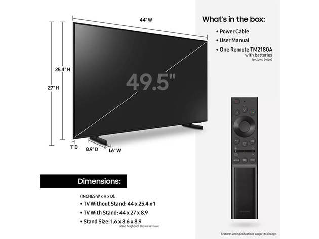 Samsung UN50AU8000 50 inch AU8000 Crystal UHD Smart TV
