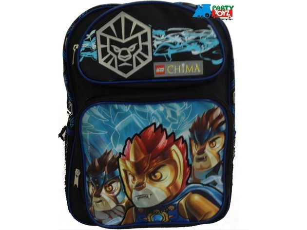 LEGO Chima Large 16" Cloth Backpack Book Bag Pack - Blue