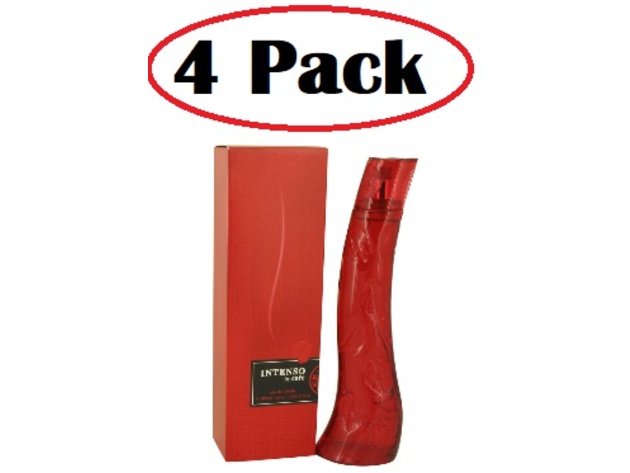 4 Pack of Caf� Intenso by Cofinluxe Eau De Toilette Spray 3.4 oz
