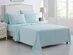 Kathy Ireland Brushed Microfiber Sheet Set (Light Blue/Twin)