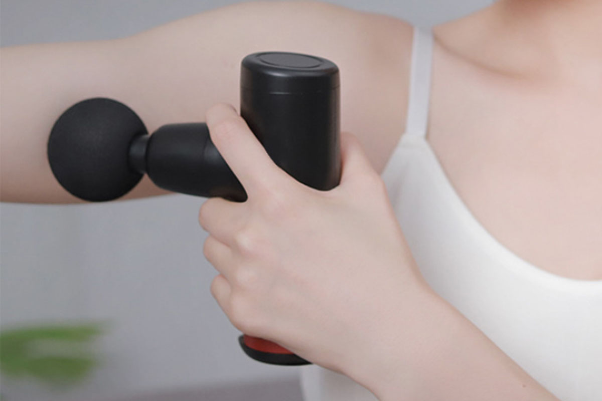 No More Sore Mini Muscle Toner Massage Gun, on sale for $47.99 when you use coupon code BFSAVE20 at checkout