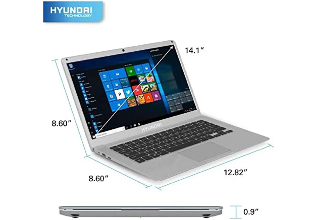 Hyundai 14.1" Thinnote Celeron N3350 Laptop 4GB RAM 64GB Storage