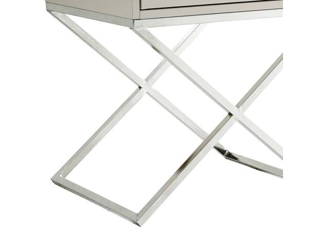 Gekko Side Table Nightstand (Chrome Grey)