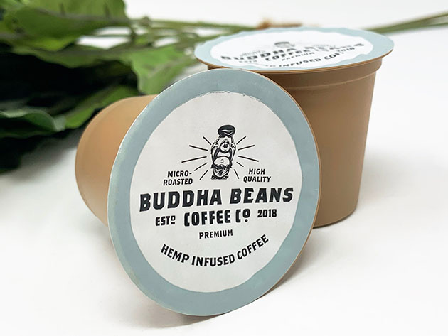 Buddha Beans Coffee Co. CBD Infused Compostable K-Cups - 30 Pack