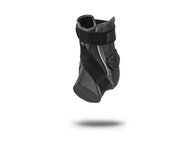 Mueller Hg80 Premium Hard Shell Left Ankle Brace Neoprene-Free, Medium: Men 9 - 11, Women 10 - 12, Black/Gray