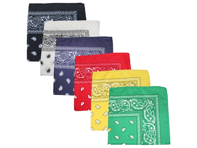 10 Pack Mechaly Dog Bandana Neck Scarf Paisley Polyester Bandanas - Any Pets - Mixed Colors