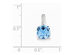 2.45 Carat (ctw) Swiss Blue Topaz Dangle Drop Pendant Necklace in Sterling Silver with Chain