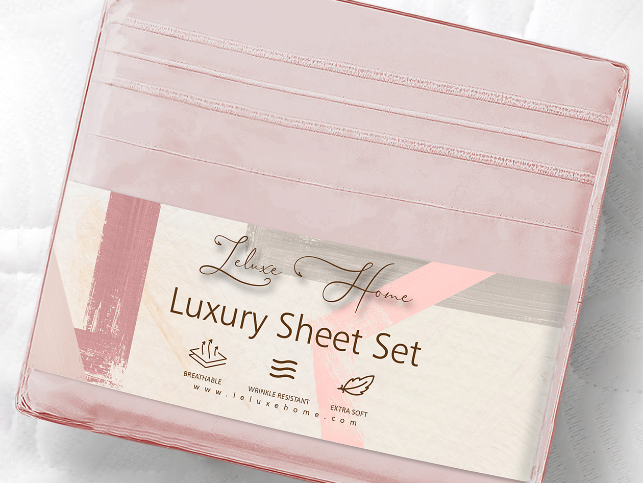 The Luxe 4-Piece Microfiber Bed Sheet Set (Pink/Full)