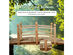 Costway 5' Wooden Garden Bridge Arc Stained Finish Footbridge Backyard Pond Decorative 