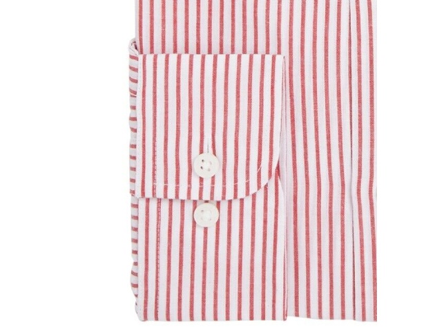 Club Room Men's Classic/Regular-Fit Stripe Dress Shirt Red Size 32-33