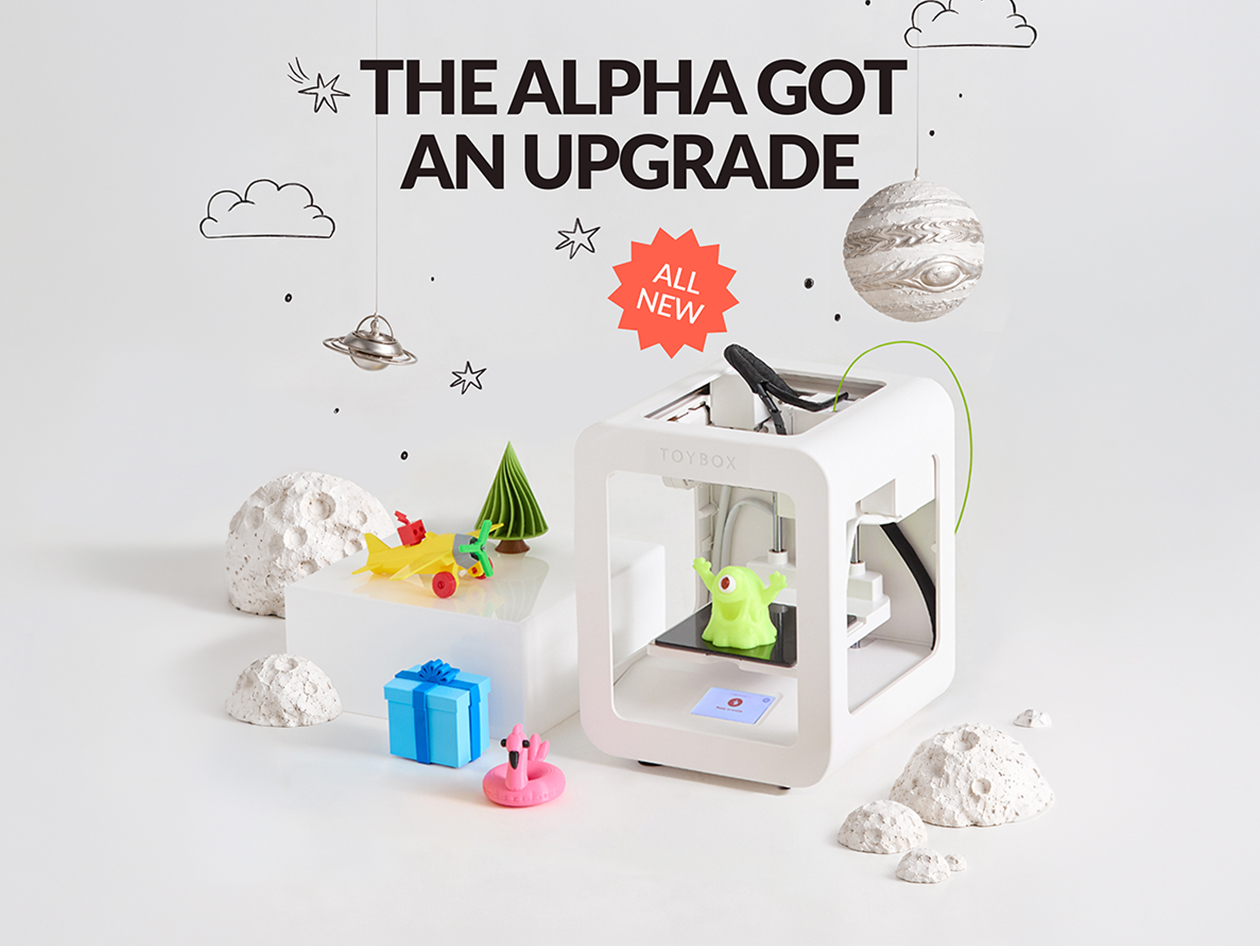 Toybox Alpha Four 3D Printer Deluxe Bundle