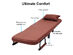 Costway Convertible Sofa Bed Folding Arm Chair Sleeper Leisure Recliner