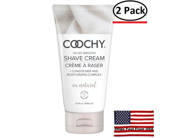 [ 2 Pack ] Coochy Shave Cream - Au Natural - 3.4 Oz