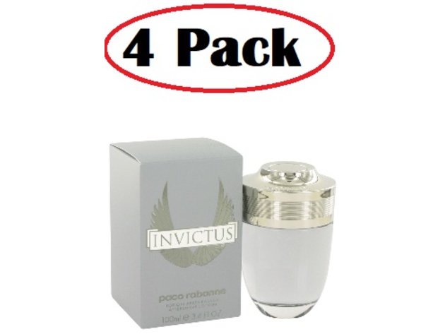 4 Pack of Invictus by Paco Rabanne After Shave 3.4 oz