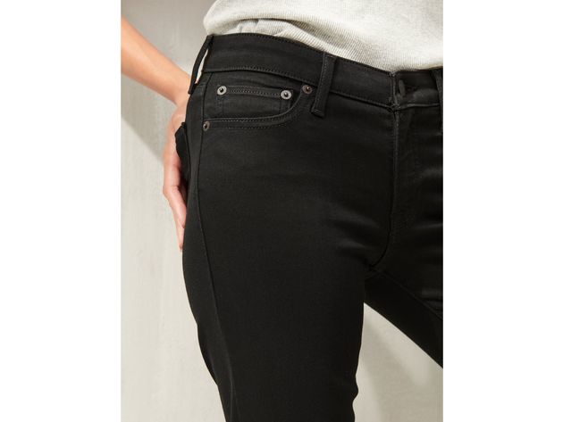Lucky Brand Women's Mid Rise Sweet Straight Jeans Black Size 29