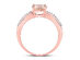 3/4 Carat (ctw) Lab Created Morganite Ring in 10K Rose Gold with Accent Diamonds - 8