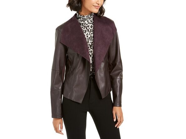 Bar Iii Women S Flyaway Faux Leather Jacket Black Size Medium Stacksocial