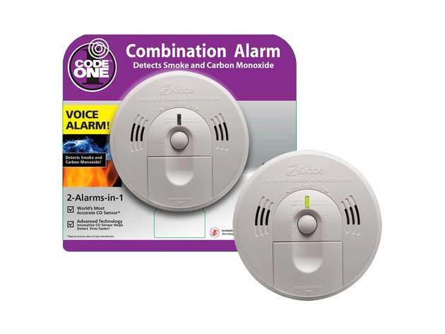 Kidde Code One Battery Operated Combination Smoke and Carbon Monoxide Detector with Lonization Sensor and Voice Alarm (New Open Box)