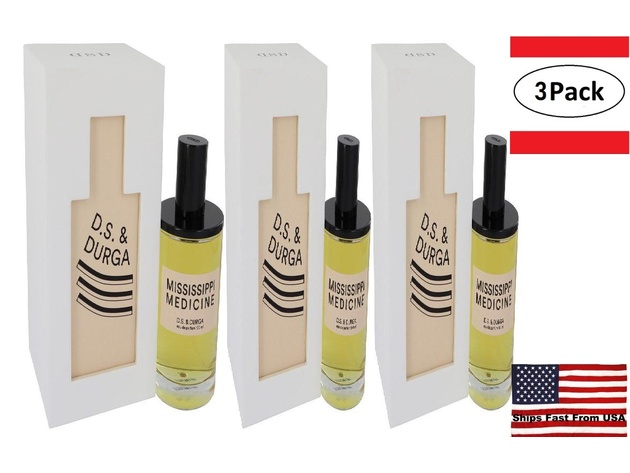 3 Pack Mississippi Medicine by D.S. & Durga Eau De Parfum Spray 3.4 oz for Men