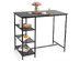 Costway Bar Pub Table Industrial Counter Black Dining Table with Metal Frame - As the picture shows