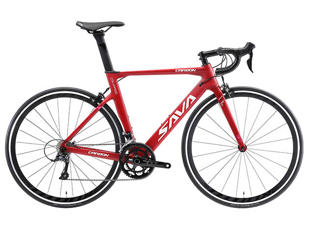 700C Carbon Fiber Road Bicycle (Black/Red)
