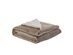 Zakary Flannel Reversible Heathered Sherpa Throw Blanket 60" x 80" / Taupe