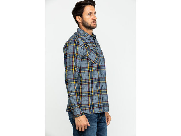 Levi's Men's Crance Plaid Flannel Shirt Blue Size Large