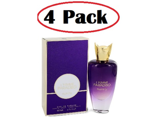 4 Pack of L'femme Paradiso by Riiffs Eau De Parfum Spray 2.7 oz