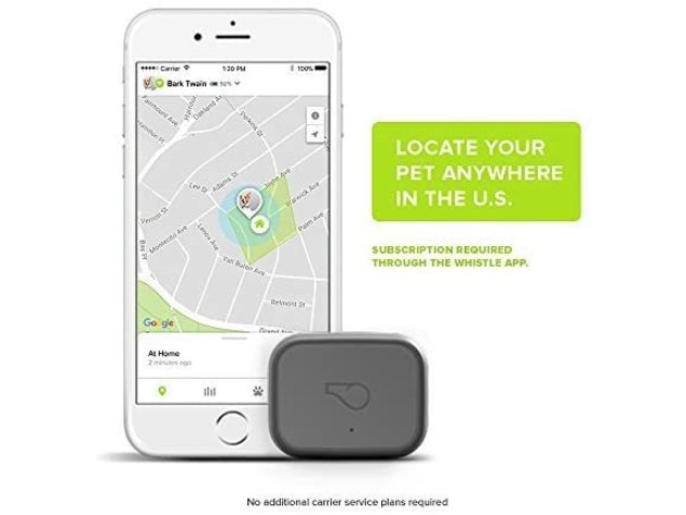 Whistle 3 GPS Pet Nationwide Location Tracker and Activity Monitor - Grey- (Refurbished)