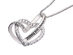 "I Love You Forever and Always" Heart Necklace with Swarovski Crystals