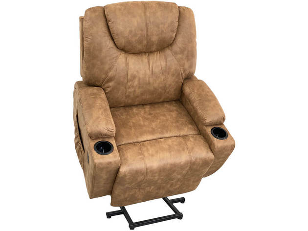 Lifesmart BTL8777ACRM Power Lift Chair with Massage, Heat, and USB - Brown