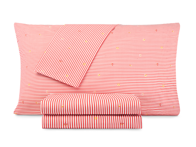 Nautica Kids Stripes at Sea Cotton-Rich Sheet Set - Full Red | StackSocial