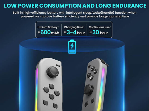 Wireless Controllers for Nintendo Switch with RGB Lights | StackSocial