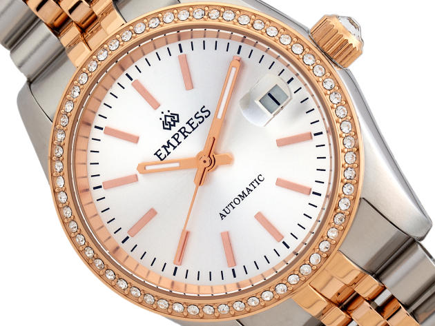 Empress Constanza Reloj de Pulso Automático con Fecha (Oro Rosa/Blanco)