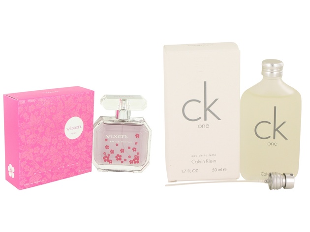 Gift set  Vixen Pink by YZY Perfume Eau De Parfum Spray 3.7 oz And  CK ONE EDT Pour/Spray (Unisex) 1.7 oz