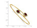 14K Yellow Gold Natural Garnet Bangle Bracelet with Diamond Accents