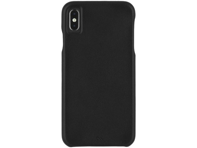 Case-Mate Apple iPhone XS Max Barely There Premium Genuine Leather Case, Smooth Black