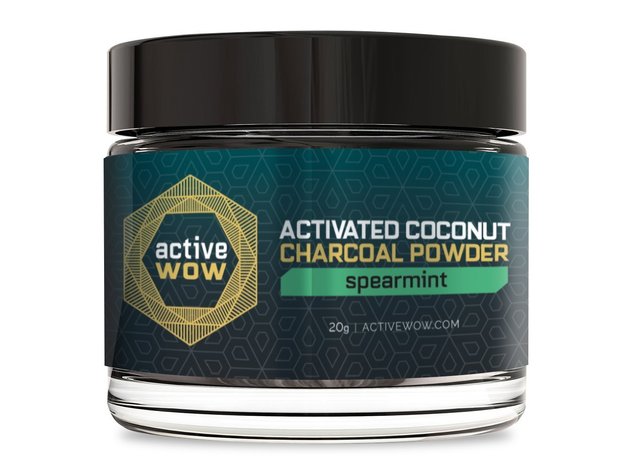 Active Wow Activated Coconut Charcoal Powder Naturally Derived Teeth Whitening, 20 Grams