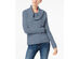 INC International Concepts Women's Cowl-Neck Chenille Sweater Blue Size 2 Extra Large