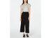 Michael Kors Women's Wide-Leg Cropped Pants Black Size Extra Large