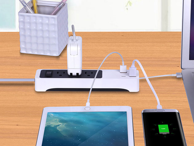 Kinkoo 3-Outlet Surge Protecting Smart Power Strip